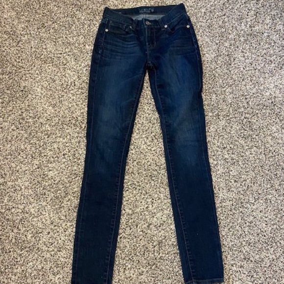 LUCKY BRAND * Dark Wash BROOKE SKINNY * Stretch JEANS * 00 / 24 R * EUC - Picture 2 of 9